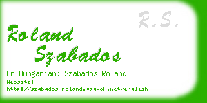 roland szabados business card